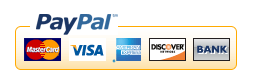 PayPal logos for mastercard, visa, American Express; coming soon